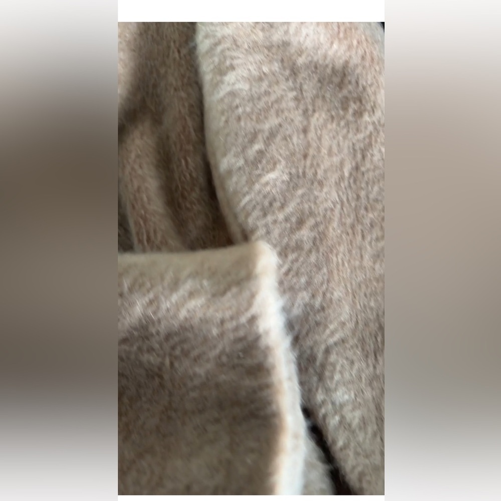 ZARA Faux Fur Teddy Tie Waist Coat Camel Small - Picture 7 of 16